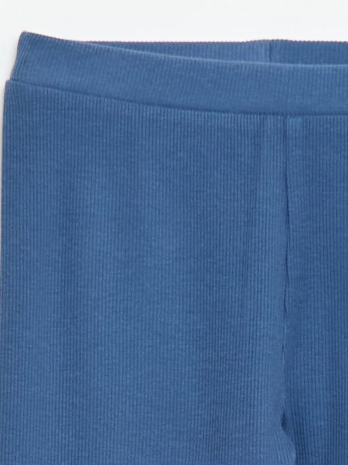Legging maillé en coton uni - Kiabi