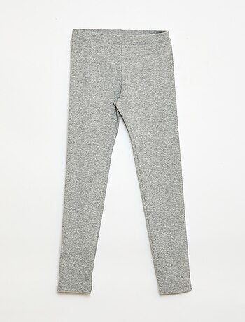 Legging maillé en coton uni