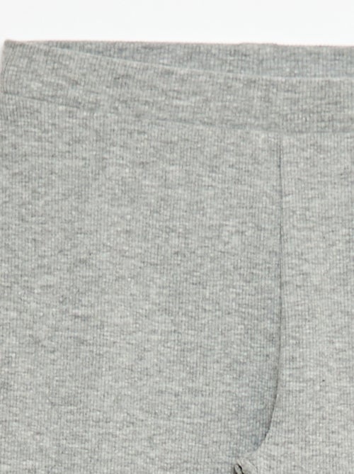 Legging maillé en coton uni - Kiabi