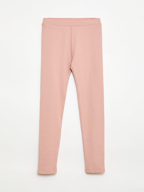 Legging maillé en coton uni - Kiabi