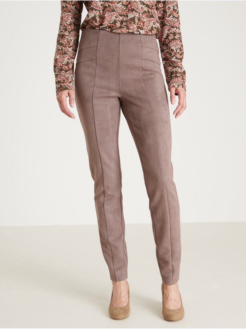 Legging maille suédine - DAXON Taupe - Kiabi