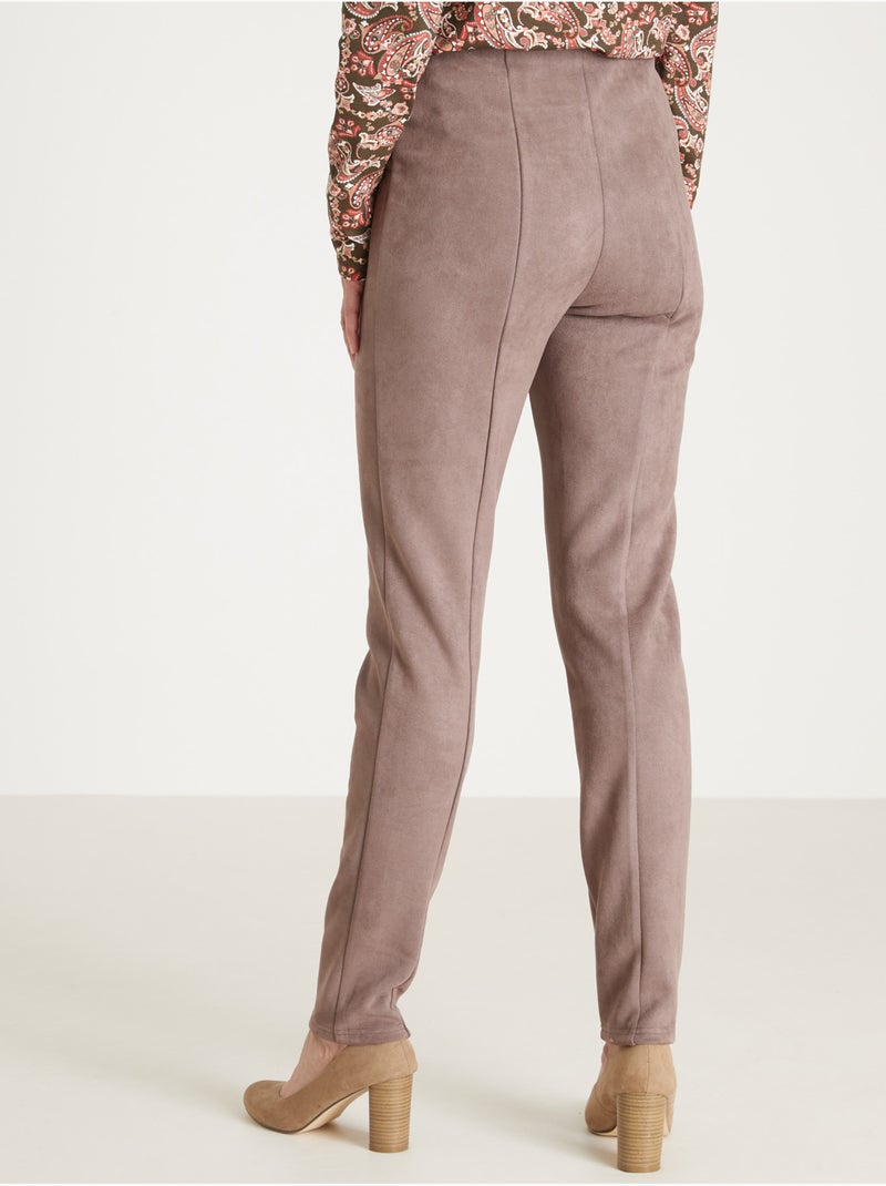 Legging maille suédine - DAXON Taupe - Kiabi
