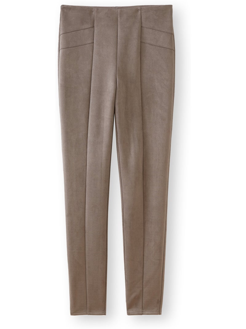 Legging maille suédine - DAXON Taupe - Kiabi