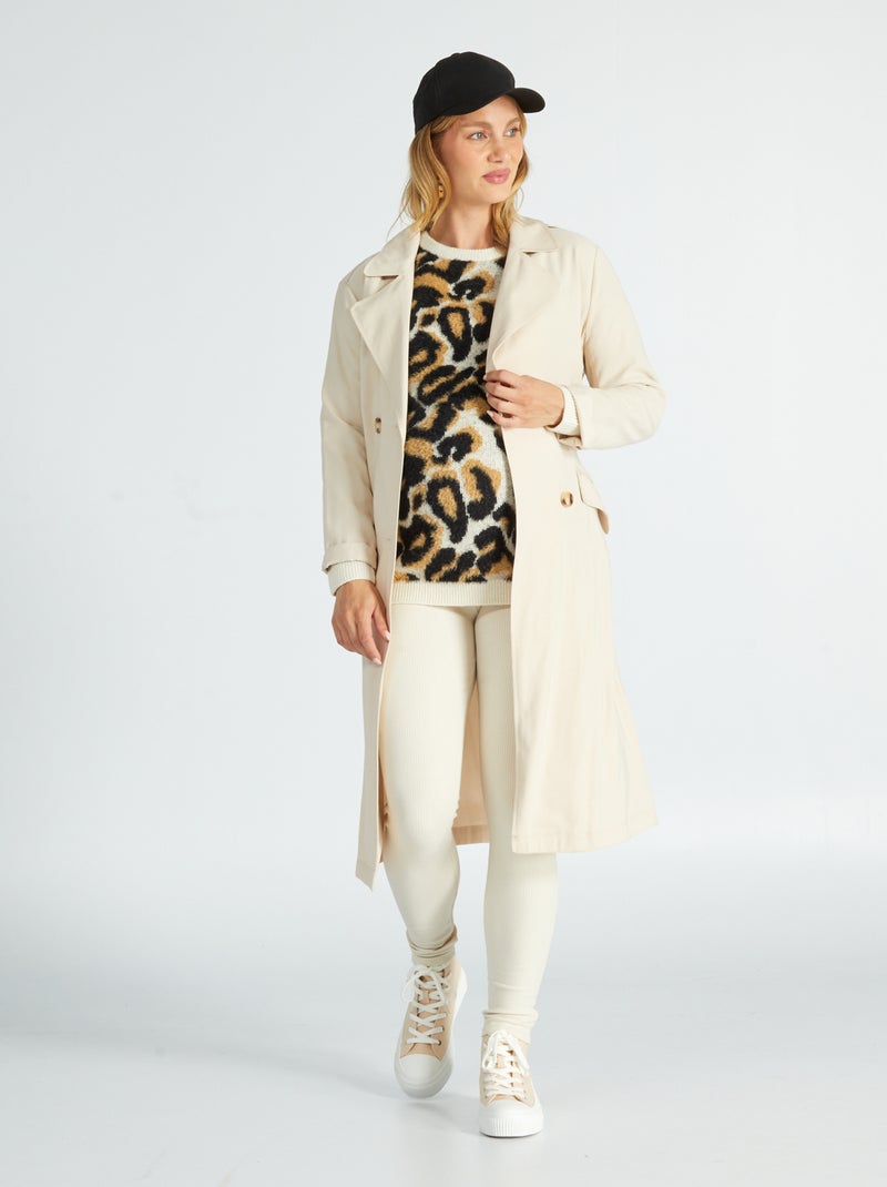 Legging maternité beige - Kiabi