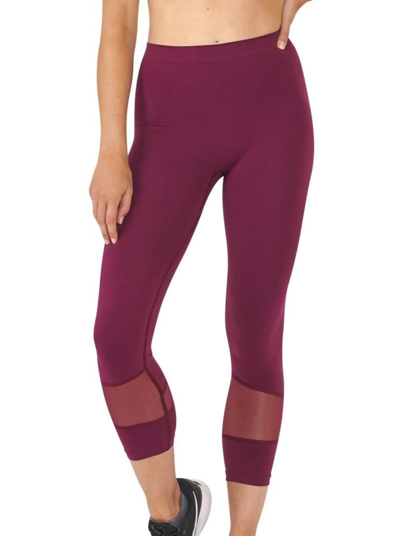 Legging minceur résille Cellutex pour femme Violet prune - Kiabi
