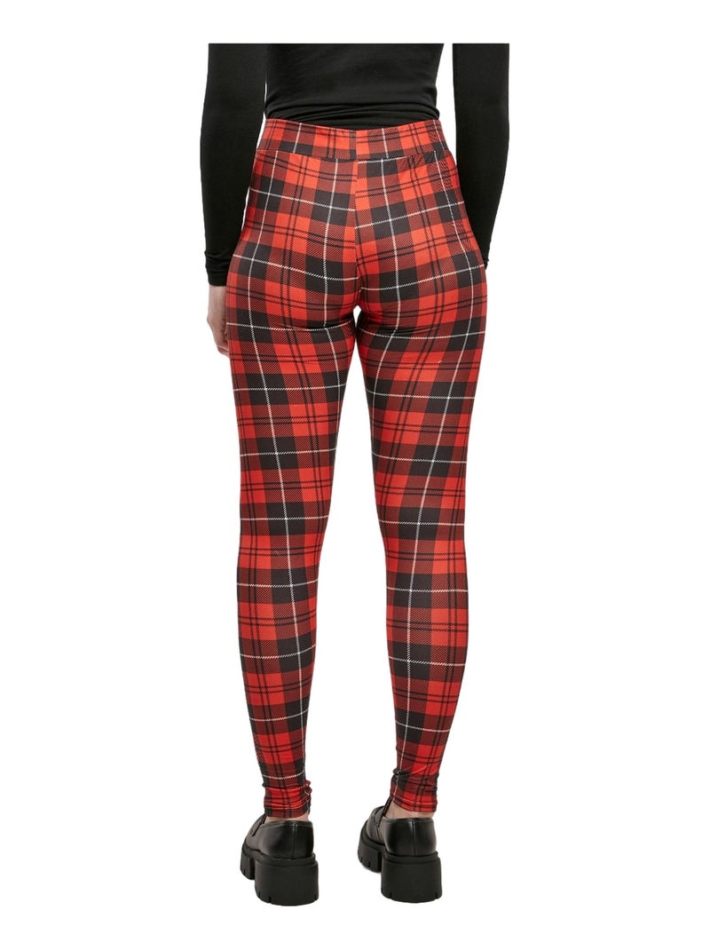 Legging motif/style à carreaux - urban classics Rouge - Kiabi