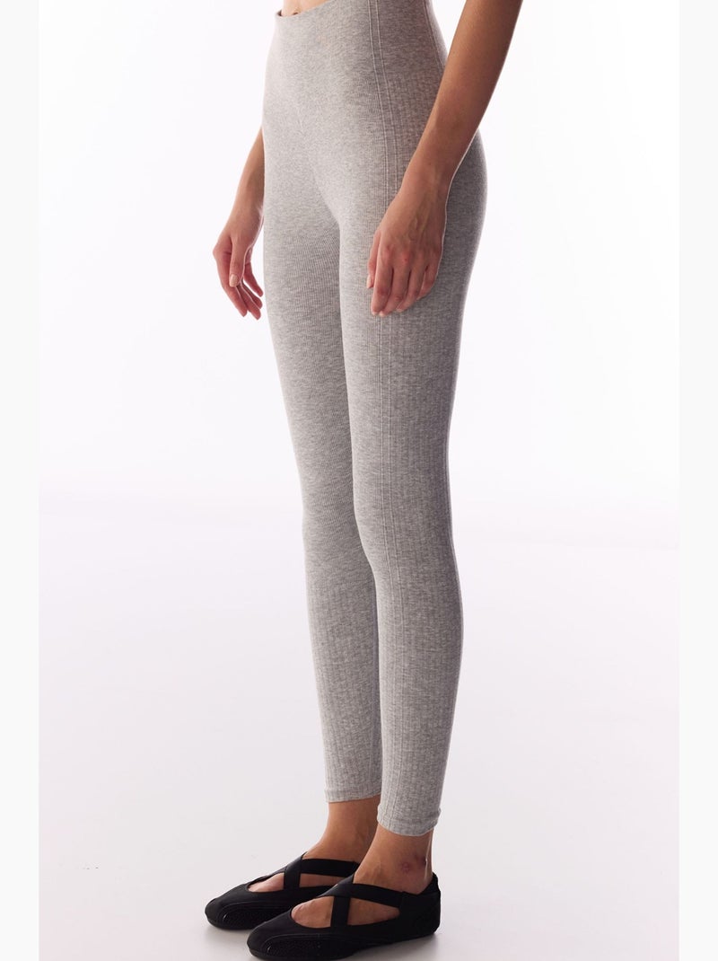 Legging sans couture en modal penti Gris clair - Kiabi