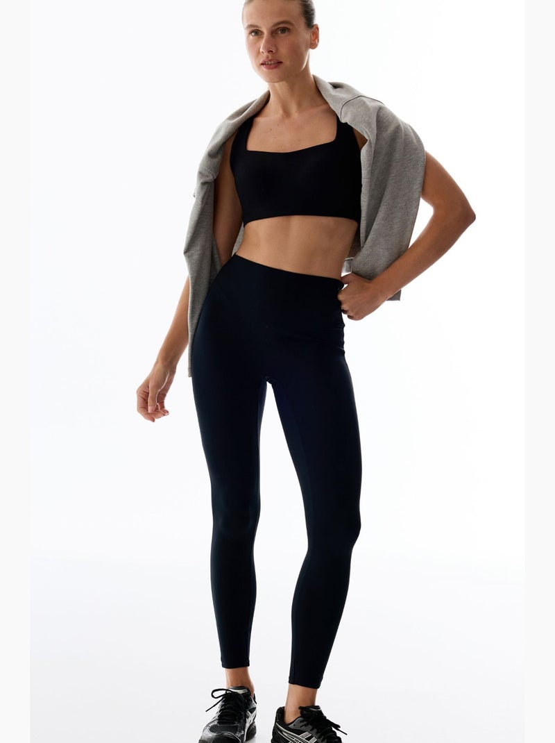 Legging sculptant à jambe ajustée et taille haute penti Noir - Kiabi