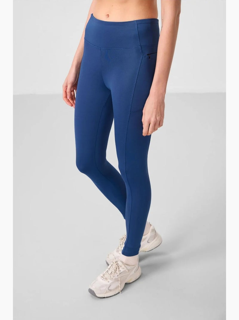 Legging skinny taille haute avec poche tommy Bleu - Kiabi