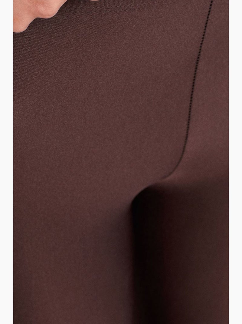Legging slim à taille haute dilvin Marron chocolat - Kiabi