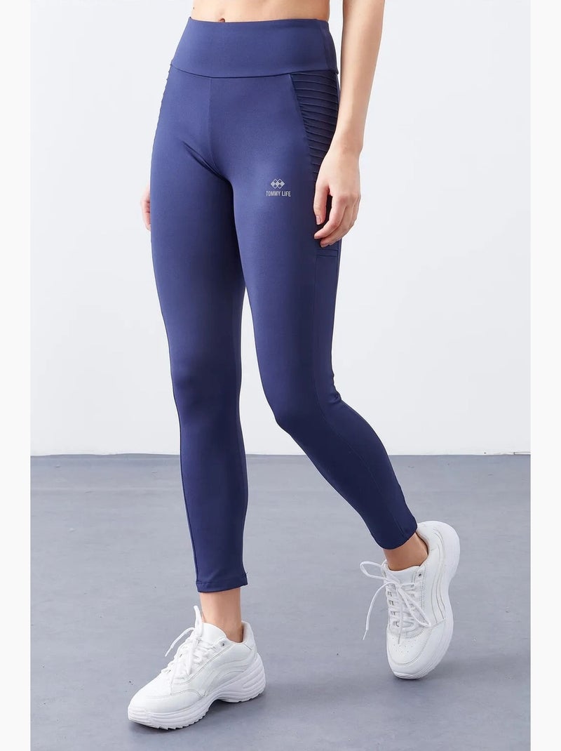 Legging slim à taille haute tommy Bleu marine - Kiabi