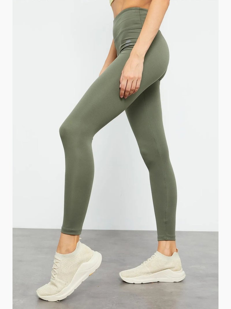 Legging slim à taille haute tommy Kaki - Kiabi