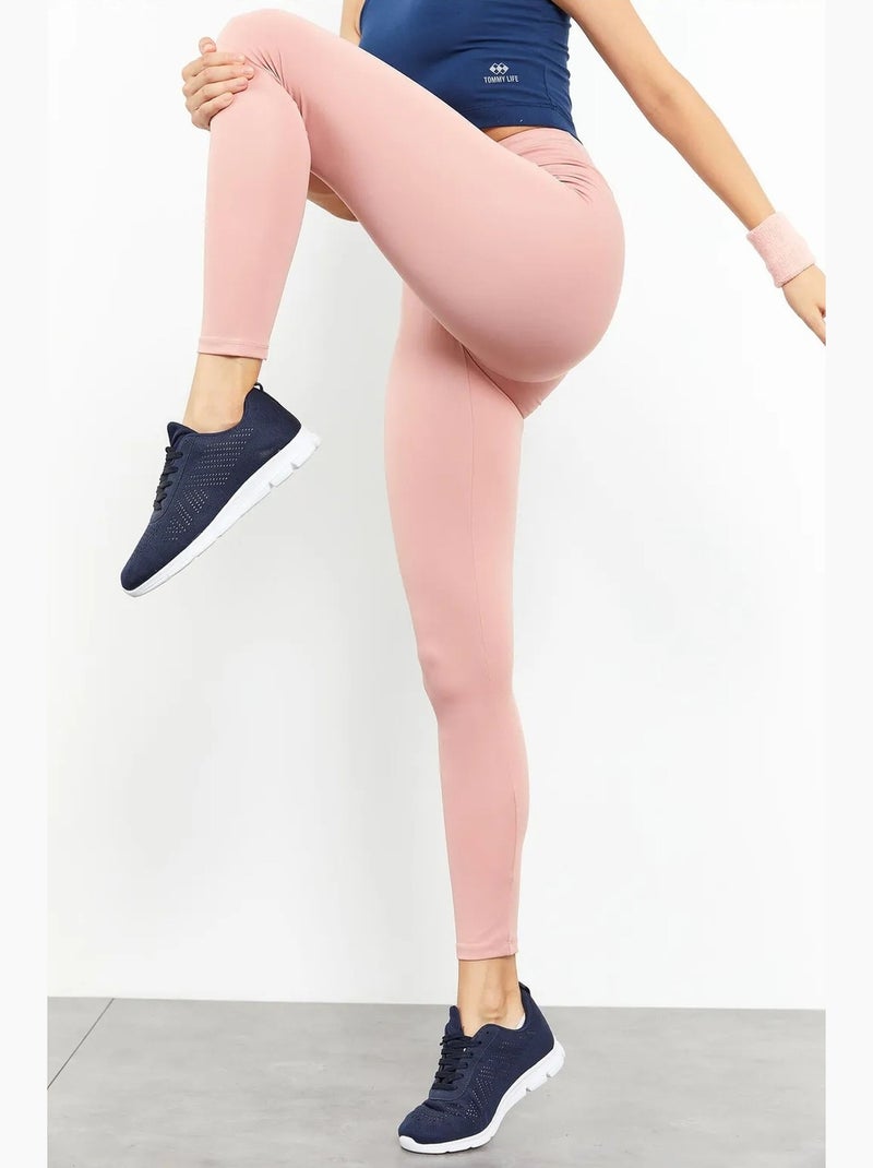 Legging slim à taille haute tommy Rose - Kiabi
