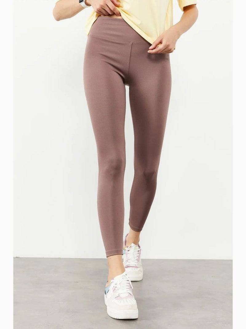 Legging slim à taille haute tommy Taupe - Kiabi