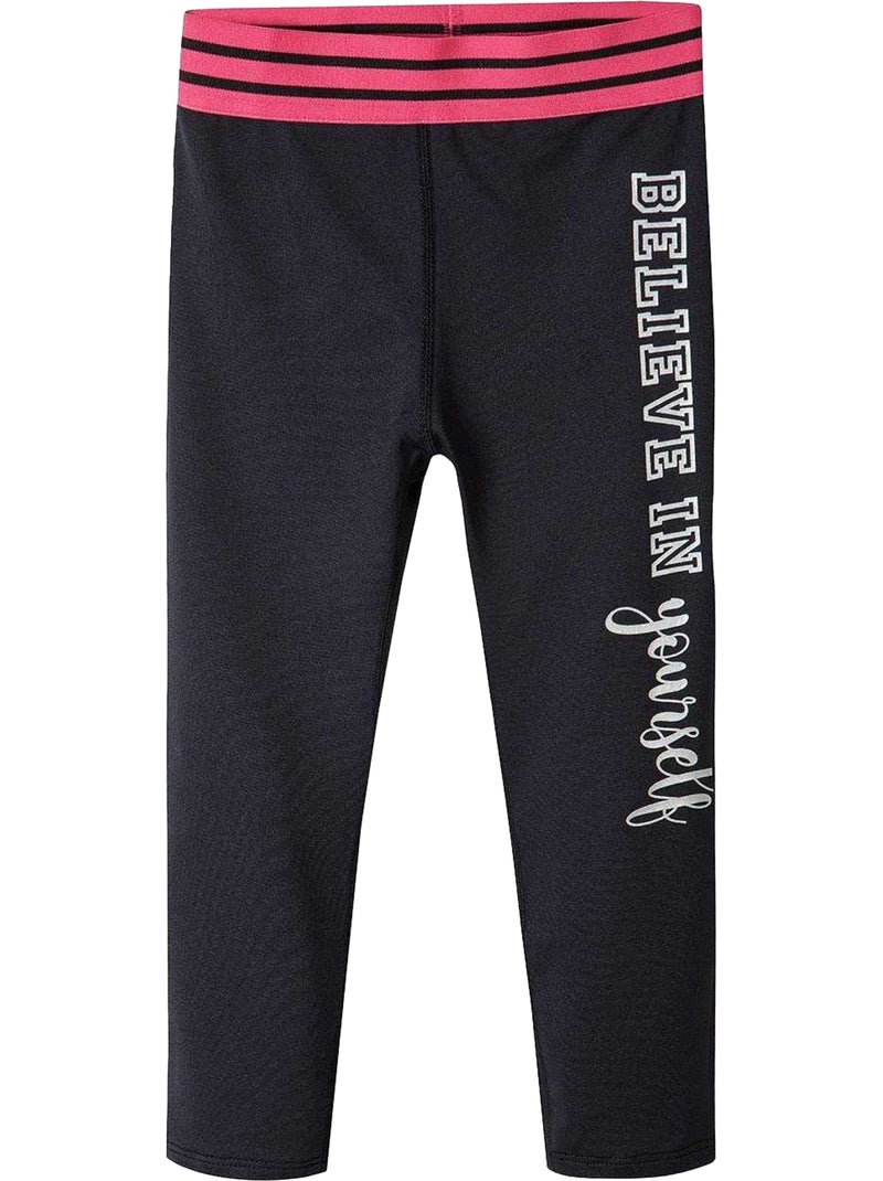 Legging sport motif/style texte - minoti Noir - Kiabi