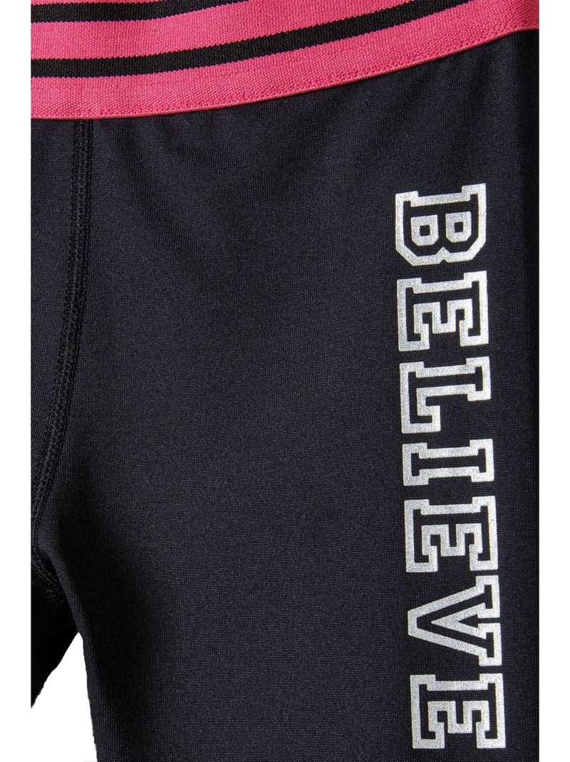 Legging sport motif/style texte - minoti Noir - Kiabi