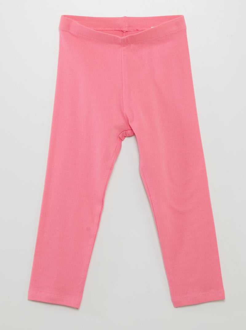 Legging stretch à coupe 3/4 sous genou rose - Kiabi