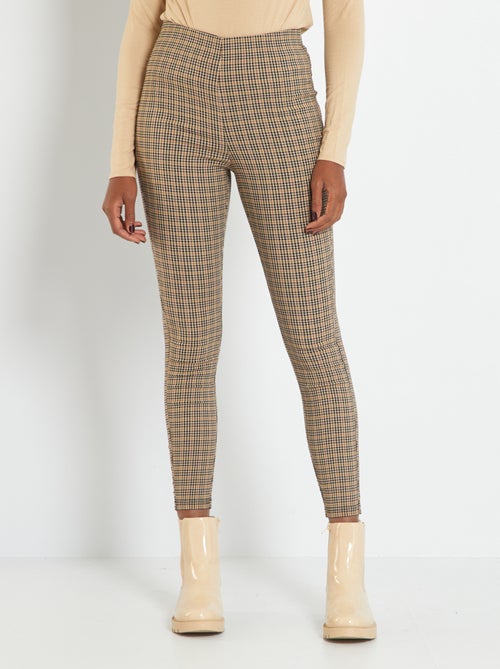 Legging stretch 'prince-de-galles' - Kiabi