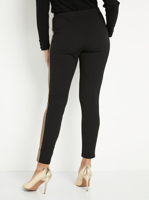 Legging taille élastiquée côtés brillants - Kiabi