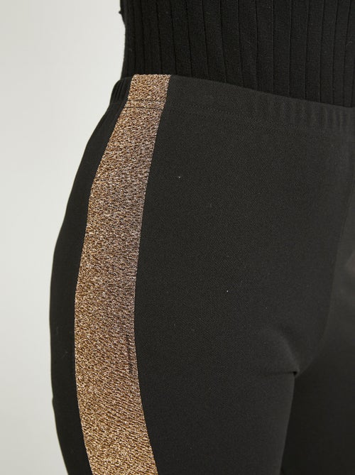 Legging taille élastiquée côtés brillants - Kiabi