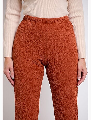 Legging taille élastiquée extensible uni ou bicolore - Afibel