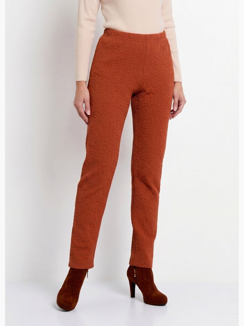 Legging taille élastiquée extensible uni ou bicolore - Afibel - Kiabi