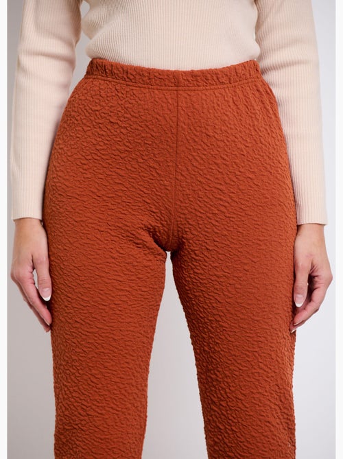 Legging taille élastiquée extensible uni ou bicolore - Afibel - Kiabi