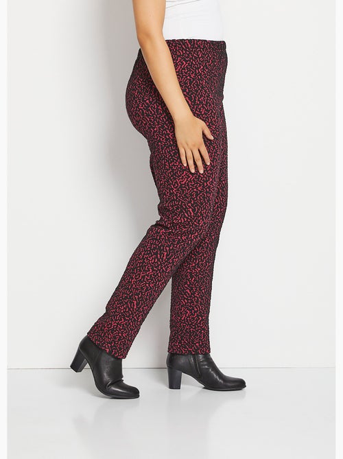 Legging taille élastiquée extensible uni ou bicolore - Afibel - Kiabi