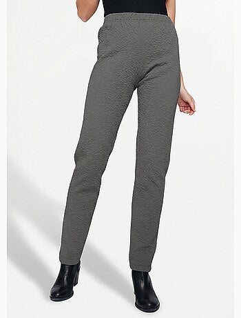 Legging taille élastiquée extensible uni ou bicolore - Afibel