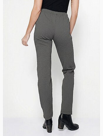 Legging taille élastiquée extensible uni ou bicolore - Afibel
