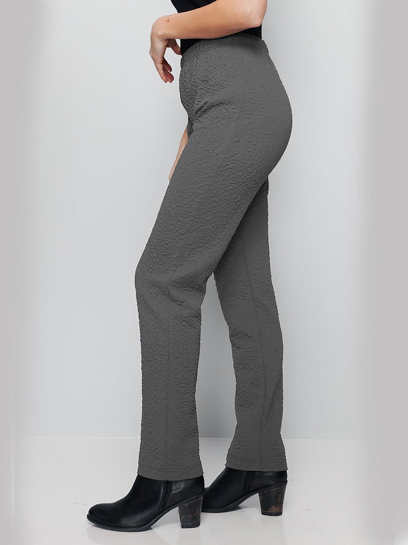 Legging taille élastiquée extensible uni ou bicolore - Afibel Gris - Kiabi
