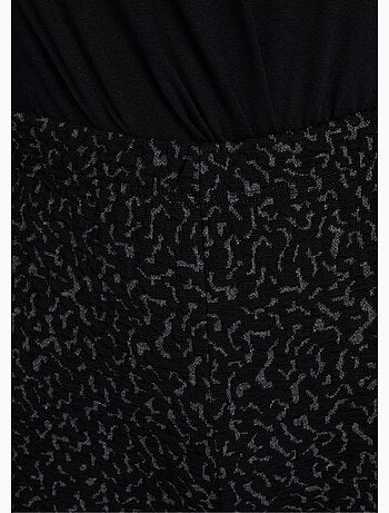 Legging taille élastiquée extensible uni ou bicolore - afibel