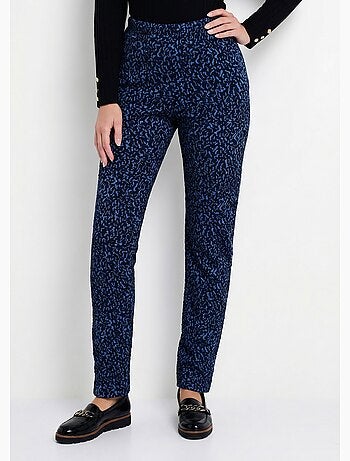 Legging taille élastiquée extensible uni ou bicolore - Afibel