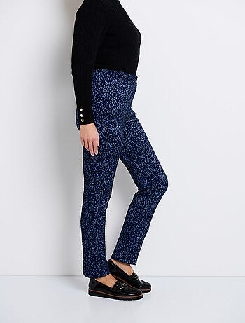 Legging taille élastiquée extensible uni ou bicolore - Afibel