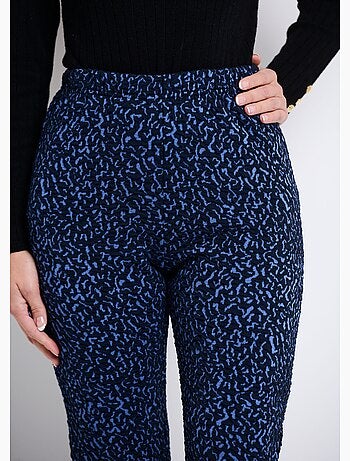 Legging taille élastiquée extensible uni ou bicolore - Afibel
