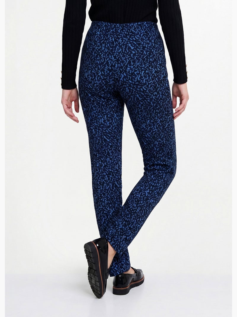 Legging taille élastiquée extensible uni ou bicolore - Afibel Indigo - Kiabi