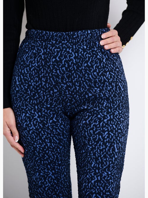 Legging taille élastiquée extensible uni ou bicolore - Afibel - Kiabi