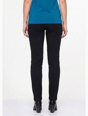 Legging taille élastiquée extensible uni ou bicolore - Afibel