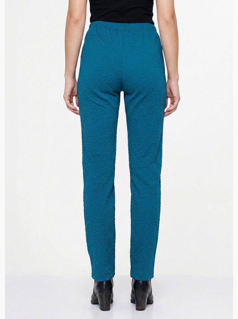 Legging taille élastiquée extensible uni ou bicolore - Afibel Vert - Kiabi