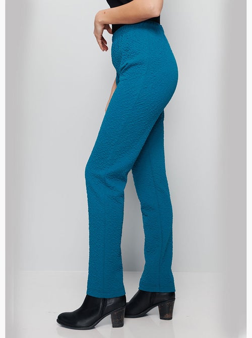 Legging taille élastiquée extensible uni ou bicolore - Afibel - Kiabi