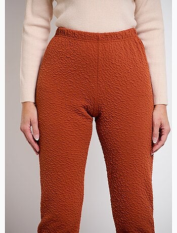 Legging taille élastiquée extensible uni ou bicolore