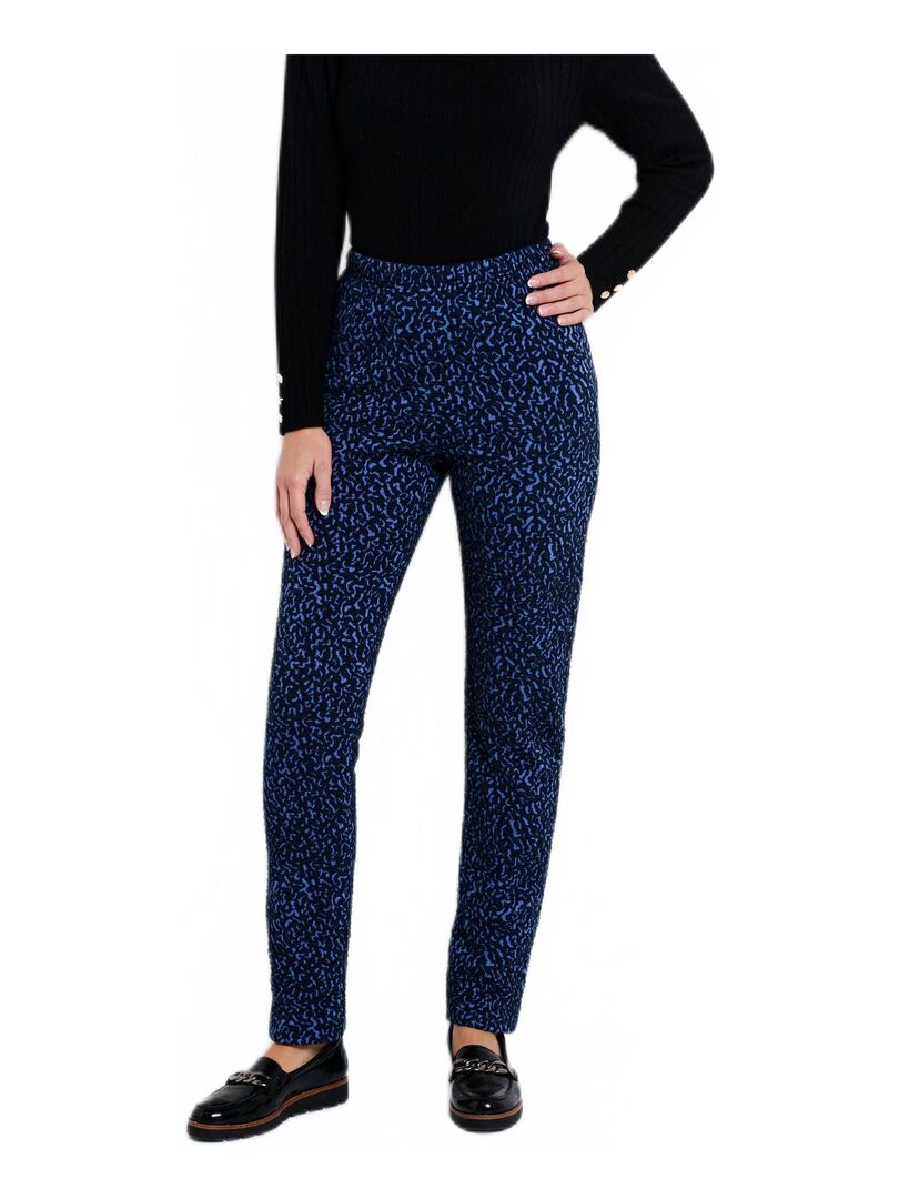 Legging taille élastiquée extensible uni ou bicolore Indigo - Kiabi