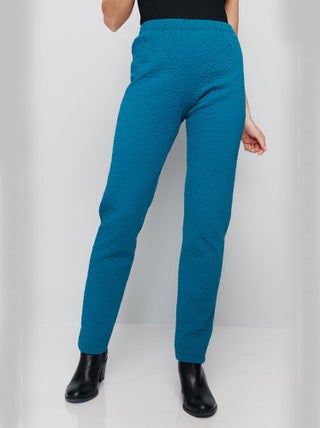 Legging taille élastiquée extensible uni ou bicolore