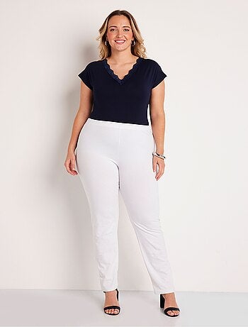 Legging taille élastiquée jersey coton - Afibel