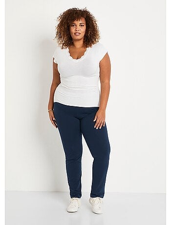 Legging taille élastiquée jersey coton - Afibel