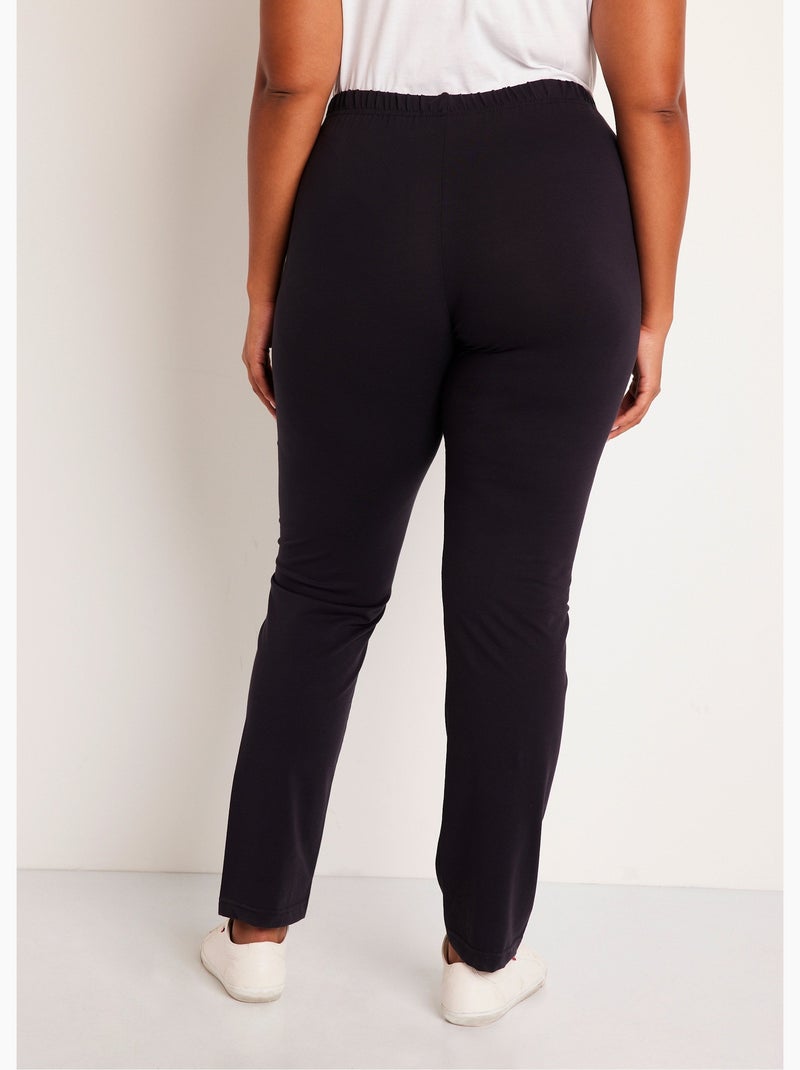 Legging taille élastiquée jersey coton - Afibel Noir - Kiabi