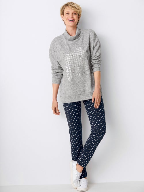 Legging taille élastiquée jersey coton - Kiabi