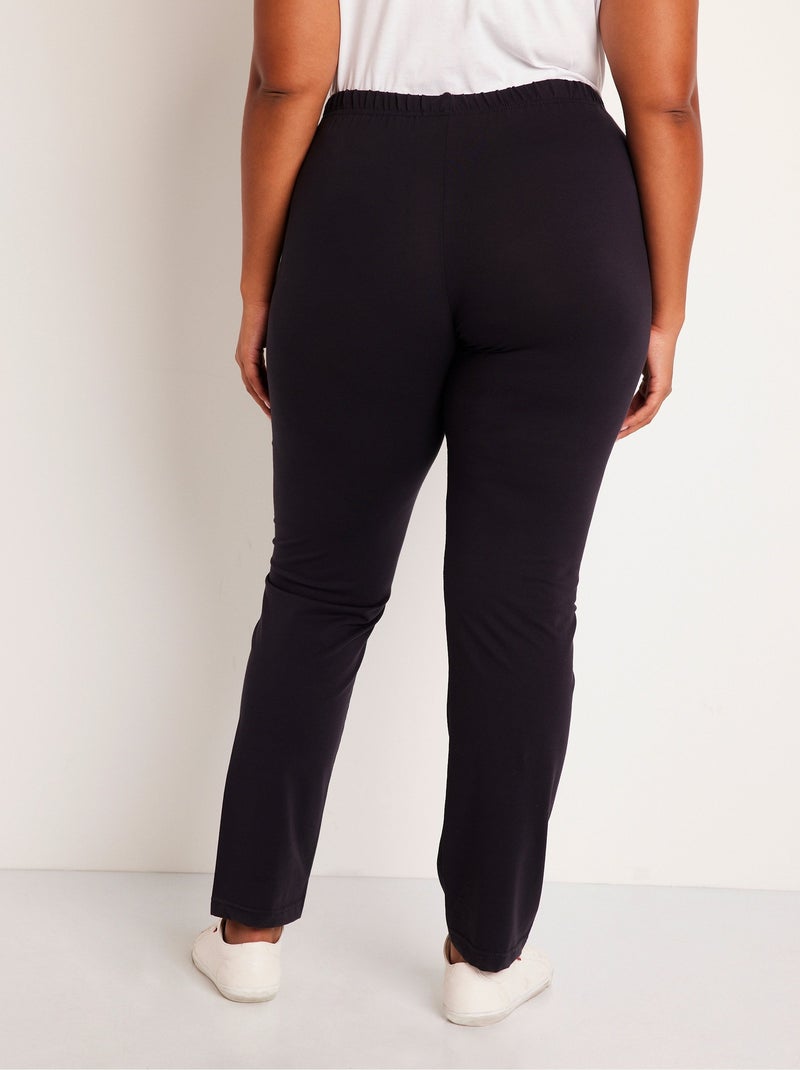 Legging taille élastiquée jersey coton Noir - Kiabi