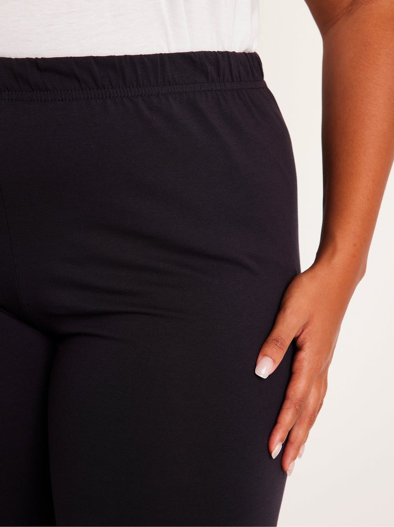 Legging taille élastiquée jersey coton Noir - Kiabi