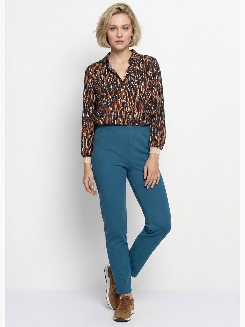 Legging taille élastiquée jersey extensible - afibel Bleu lagon - Kiabi